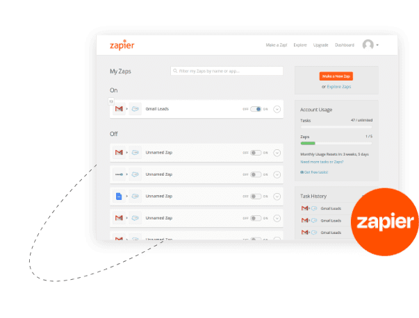 Zapier Automation Tool Dashboard