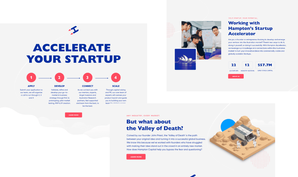 Hampton Accelerate Website Design