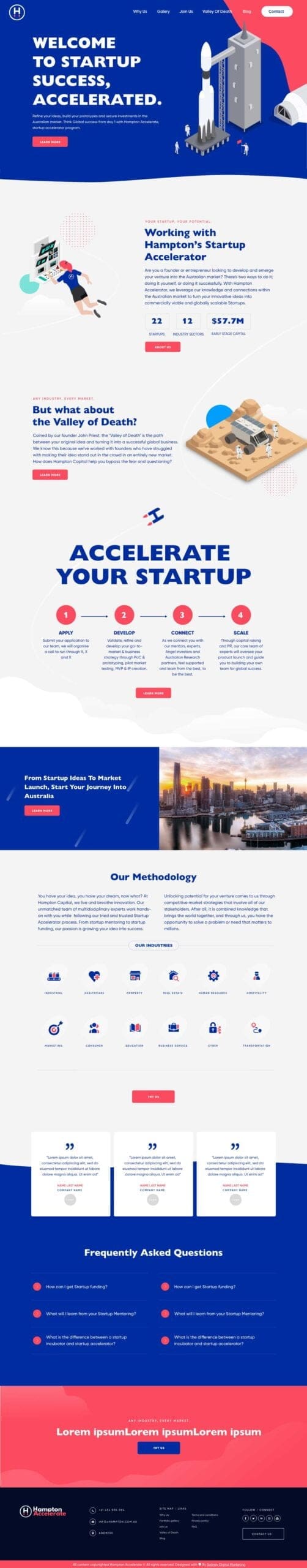 Hampton Accelerate Website Design