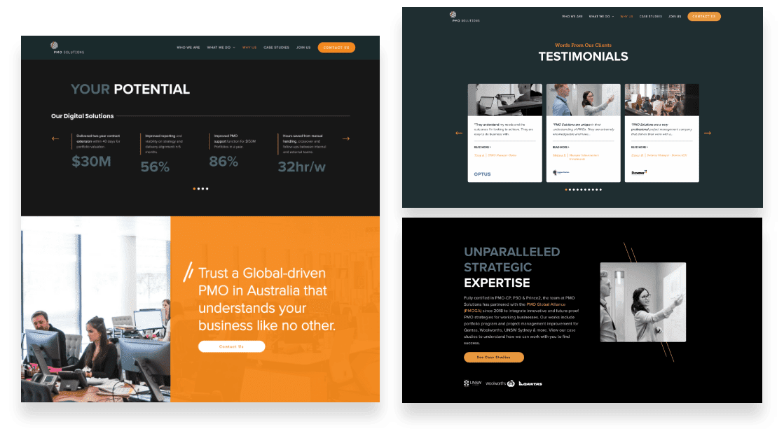 PMO Solution Website Design