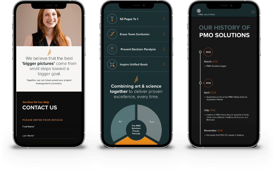 PMO Solution Mobile Web Design
