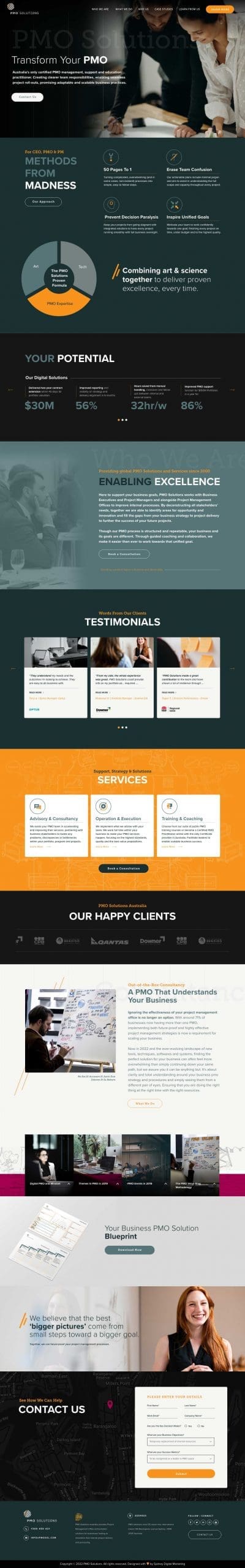 PMO Solution Website Design