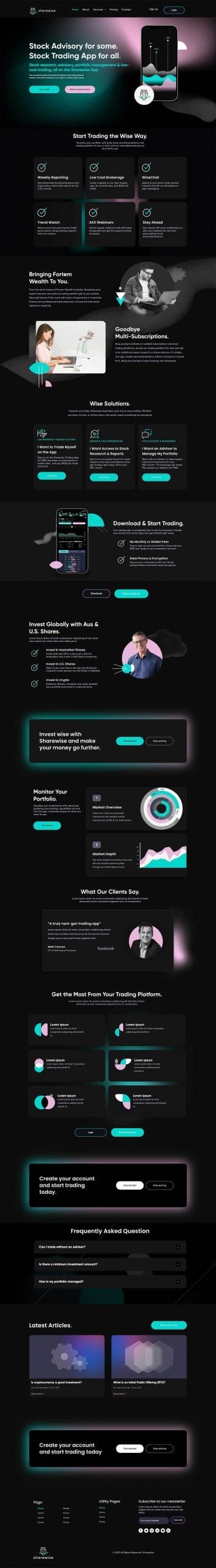 Sharewise Website Design