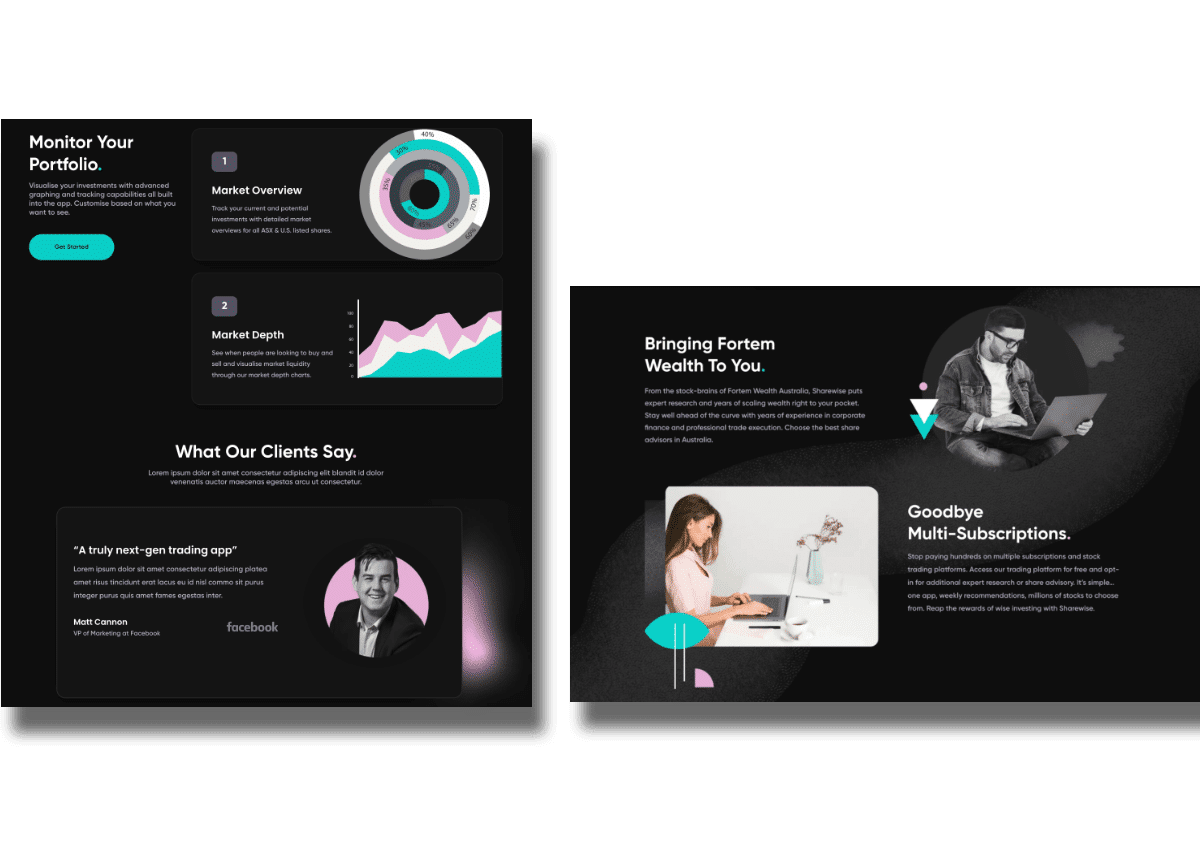 Sharewise Website Design