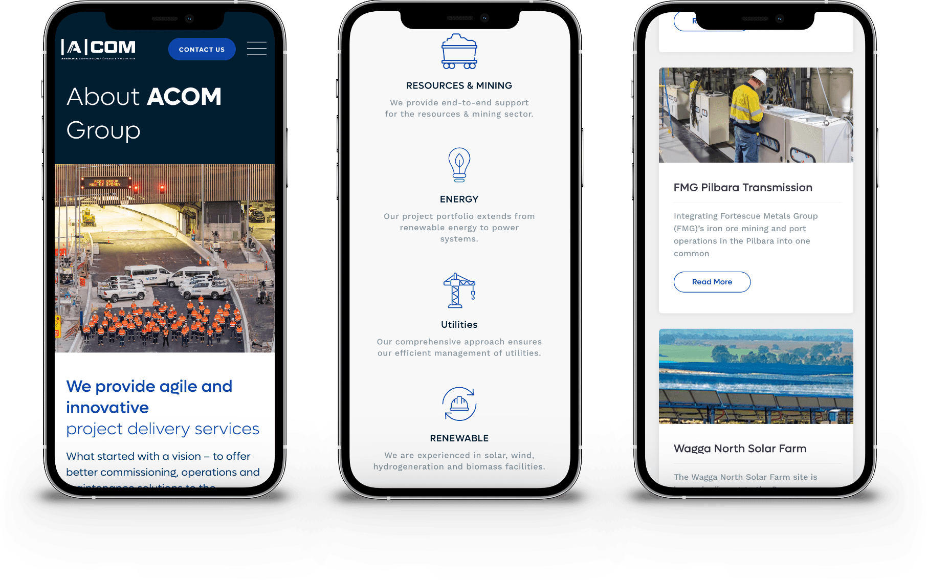 Acom Group Mobile Web Design
