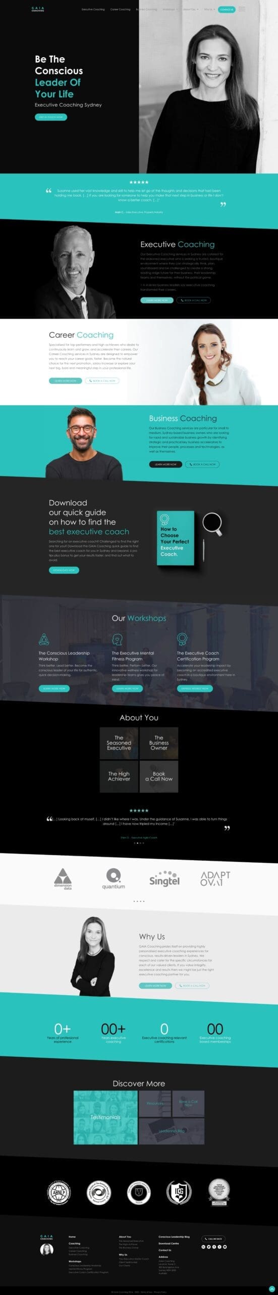 GAIA Coaching Website Design